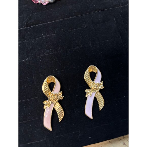 Breast Cancer Awareness Jewelry Set With Bracelets Brooches & Charms In Pink & G - Picture 3 of 10